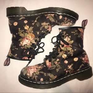 Floral Canvas Doc Martens